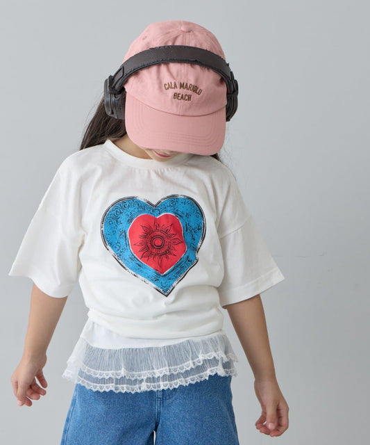 復古風拼接圖案短袖TEE（KIDS款）