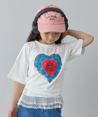 復古風拼接圖案短袖TEE（KIDS款）