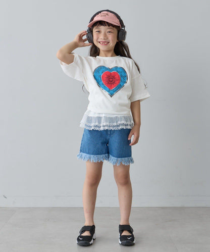 復古風拼接圖案短袖TEE（KIDS款）