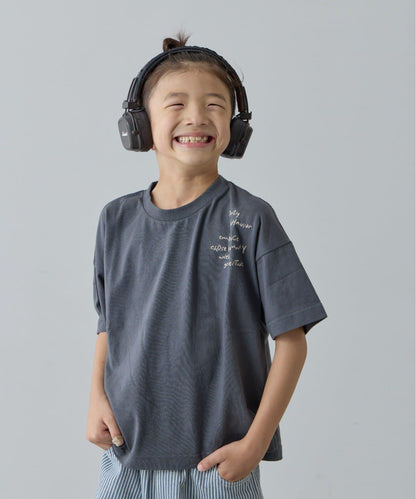 復古風拼接圖案短袖TEE（KIDS款）