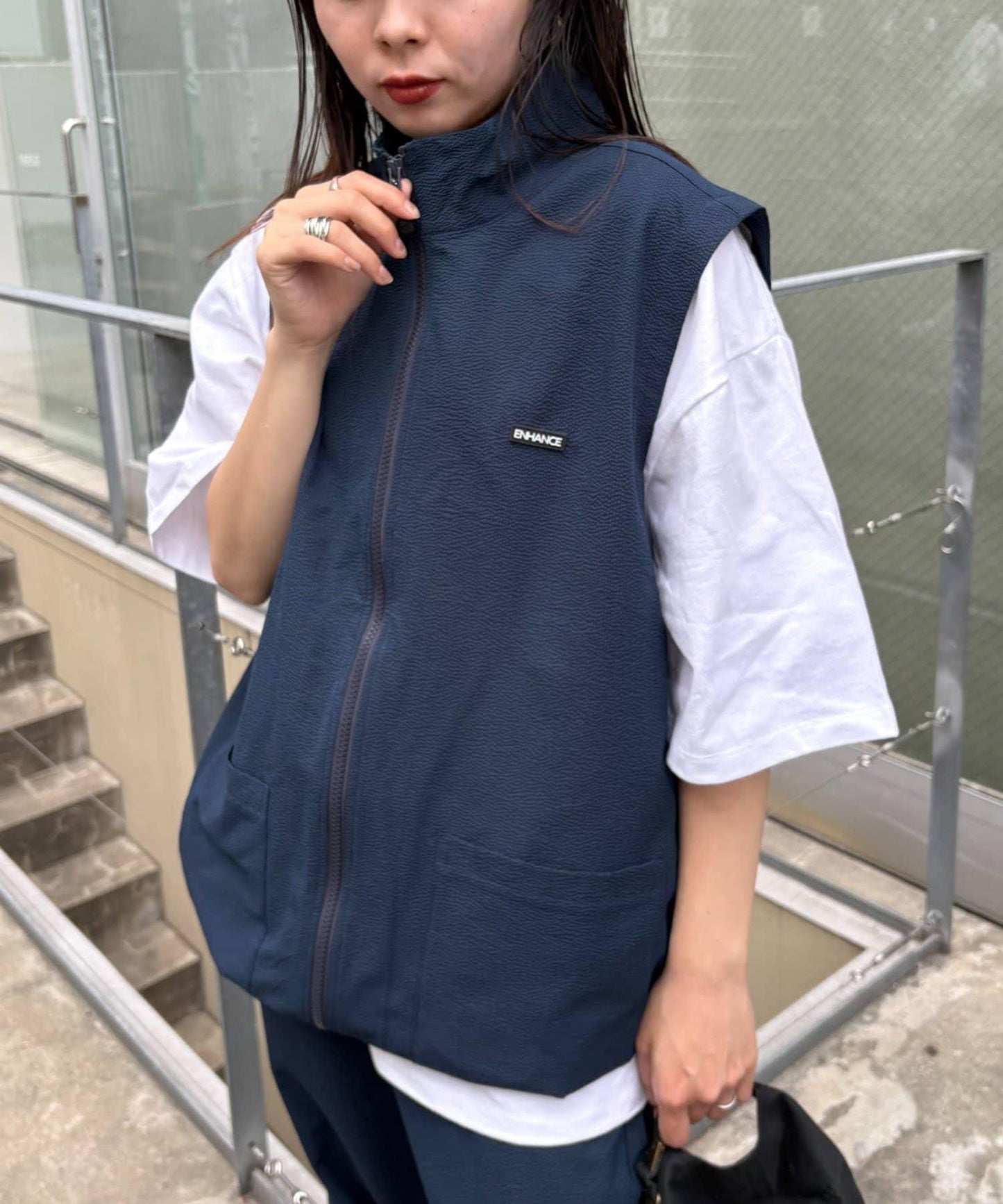 EPIX 泡泡紗拉鍊馬甲