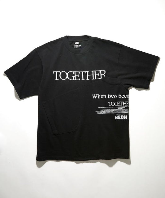 TOGETHER 拼接設計 上衣 TEE