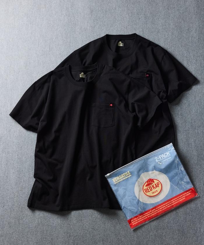 聯名款 2P 圓領 短袖 單點Logo 口袋Tee T恤 兩件套