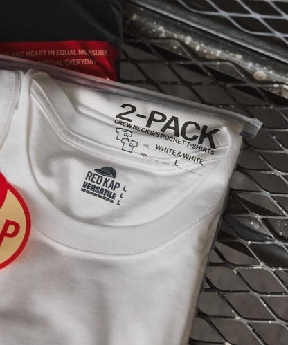 聯名款 2P 圓領 短袖 單點Logo 口袋Tee T恤 兩件套