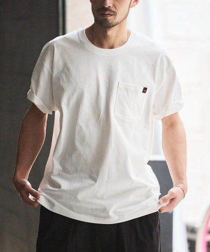 聯名款 2P 圓領 短袖 單點Logo 口袋Tee T恤 兩件套