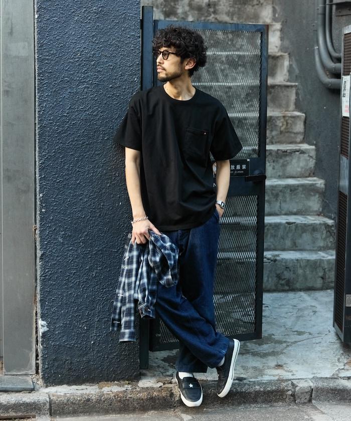 聯名款 2P 圓領 短袖 單點Logo 口袋Tee T恤 兩件套