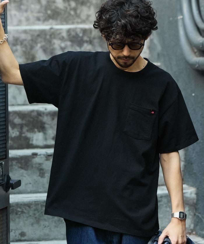 聯名款 2P 圓領 短袖 單點Logo 口袋Tee T恤 兩件套