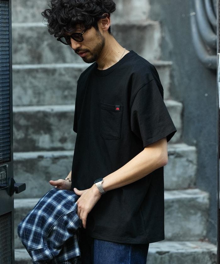 聯名款 2P 圓領 短袖 單點Logo 口袋Tee T恤 兩件套