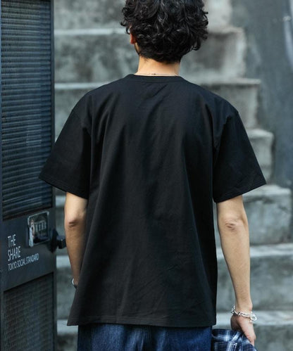 聯名款 2P 圓領 短袖 單點Logo 口袋Tee T恤 兩件套