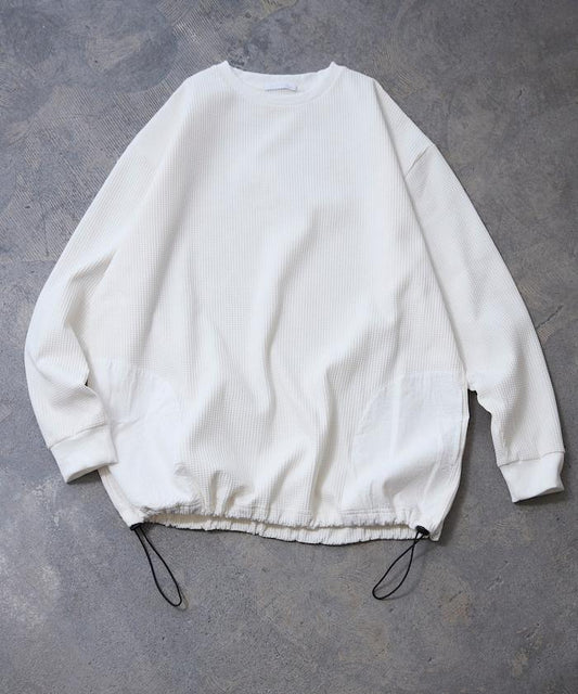 側袋 抽繩 科技保暖 圓領上衣