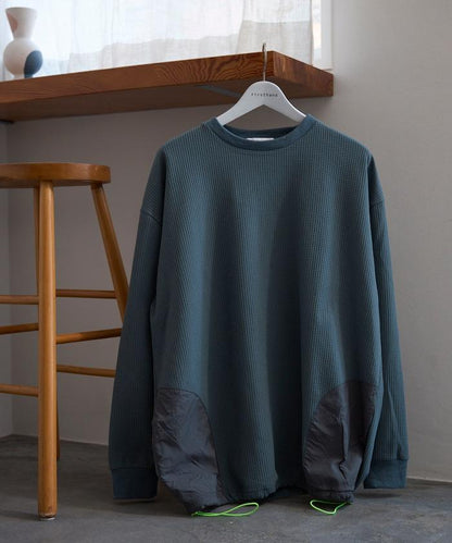 側袋 抽繩 科技保暖 圓領上衣