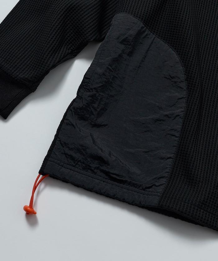 側袋 抽繩 科技保暖 圓領上衣