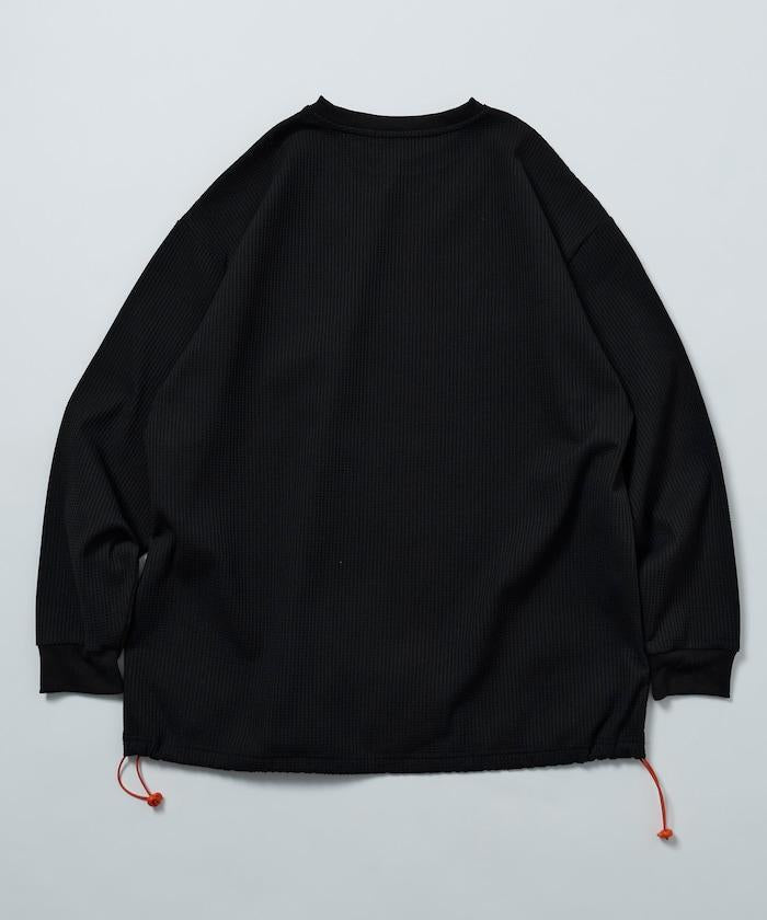 側袋 抽繩 科技保暖 圓領上衣