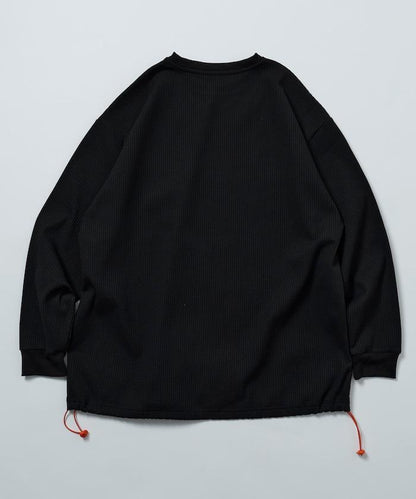 側袋 抽繩 科技保暖 圓領上衣