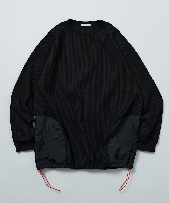 側袋 抽繩 科技保暖 圓領上衣