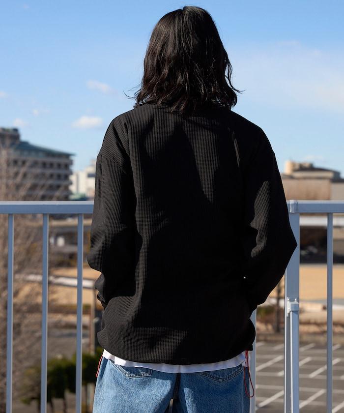 側袋 抽繩 科技保暖 圓領上衣