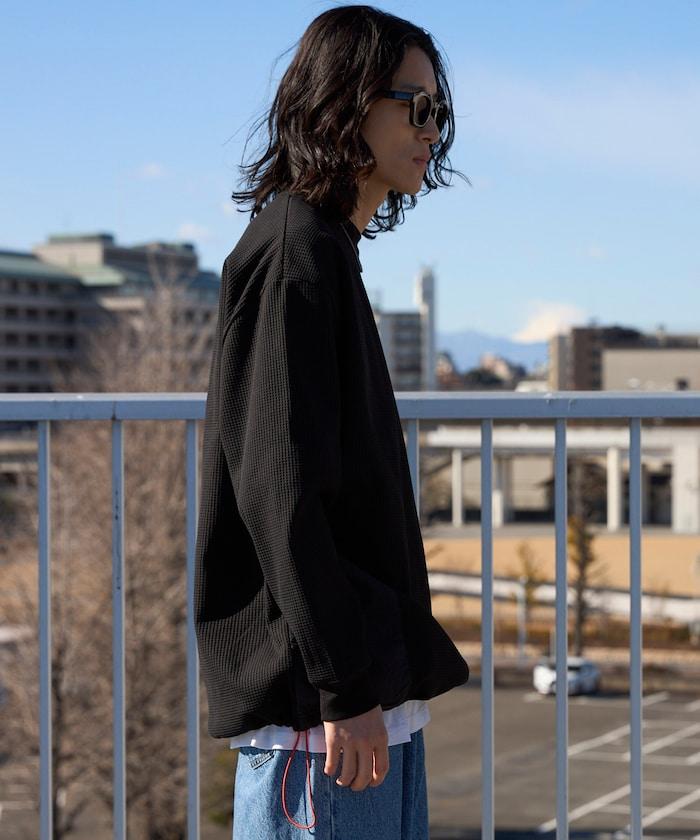 側袋 抽繩 科技保暖 圓領上衣