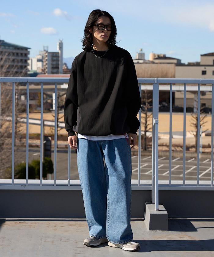 側袋 抽繩 科技保暖 圓領上衣