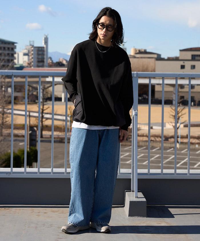 側袋 抽繩 科技保暖 圓領上衣