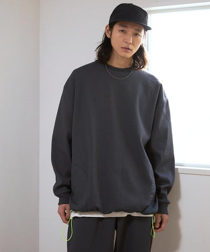 側袋 抽繩 科技保暖 圓領上衣