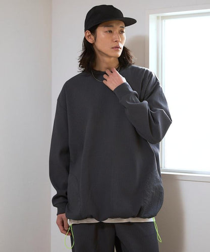 側袋 抽繩 科技保暖 圓領上衣