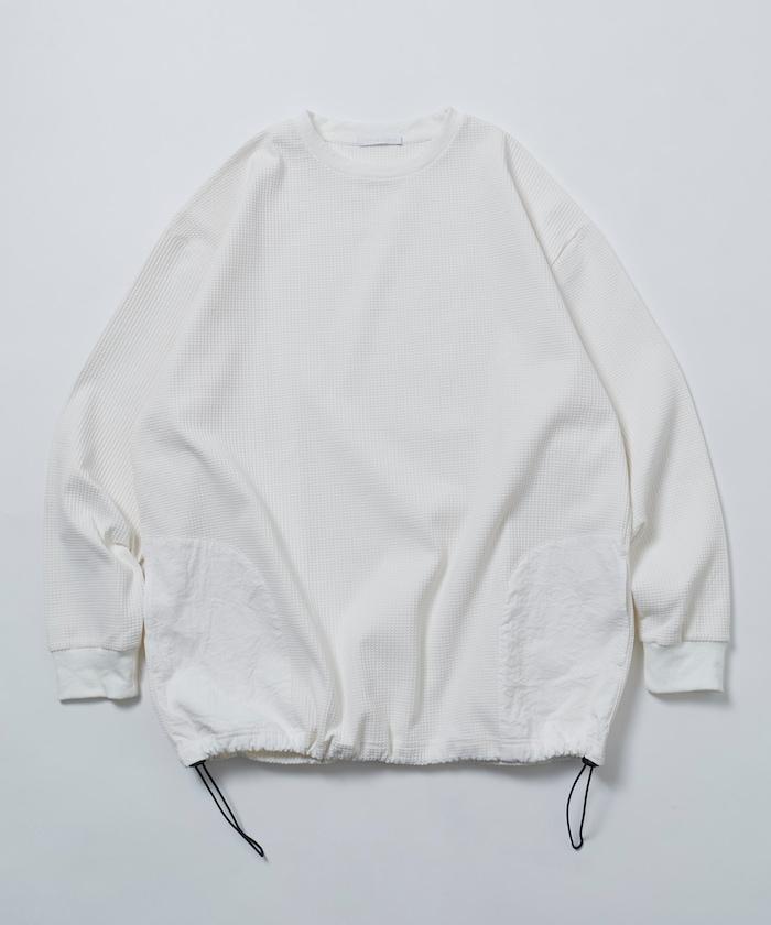 側袋 抽繩 科技保暖 圓領上衣