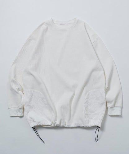 側袋 抽繩 科技保暖 圓領上衣