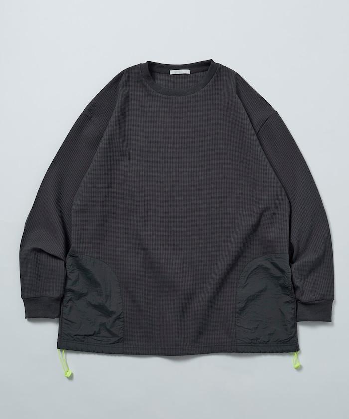 側袋 抽繩 科技保暖 圓領上衣