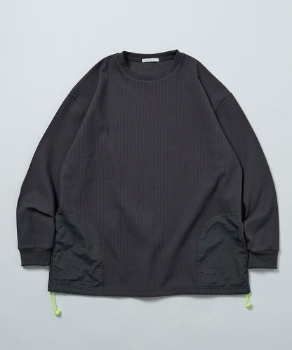 側袋 抽繩 科技保暖 圓領上衣