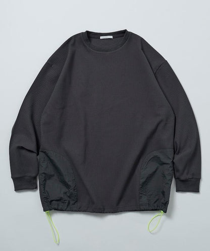 側袋 抽繩 科技保暖 圓領上衣