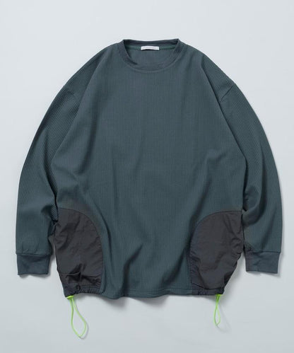 側袋 抽繩 科技保暖 圓領上衣