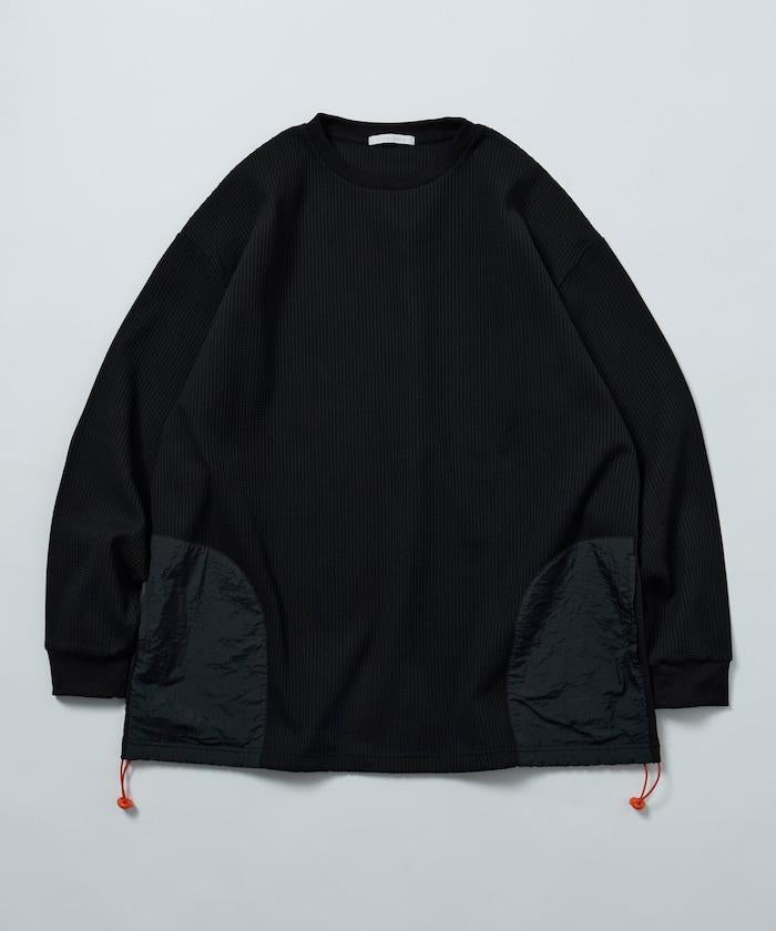 側袋 抽繩 科技保暖 圓領上衣