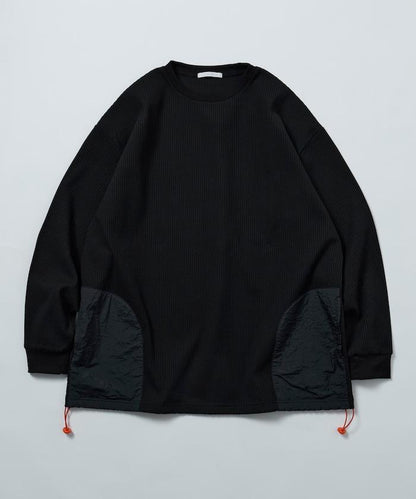 側袋 抽繩 科技保暖 圓領上衣