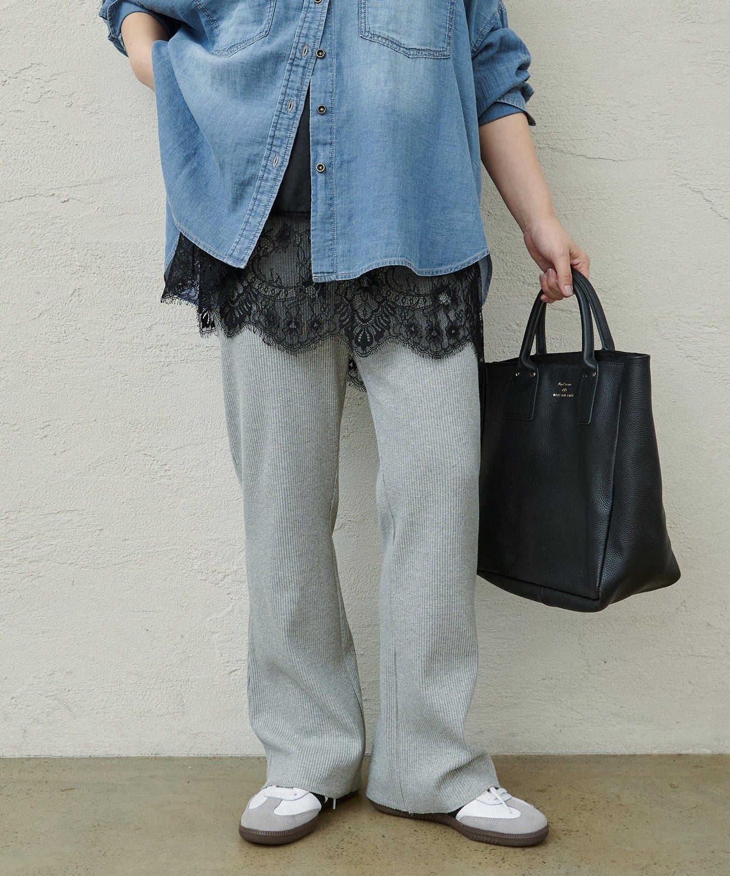 @noricorico102企畫 顯瘦效果 微喇 羅紋 褲子