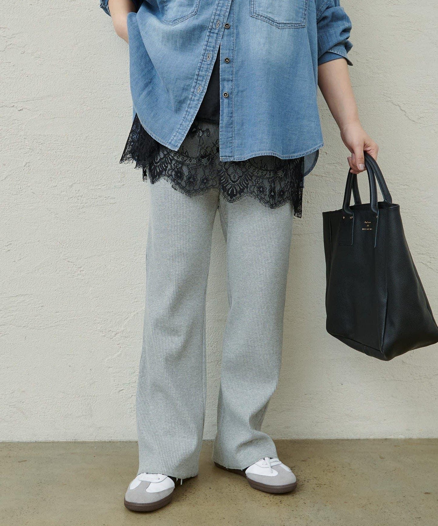 @noricorico102企畫 顯瘦效果 微喇 羅紋 褲子