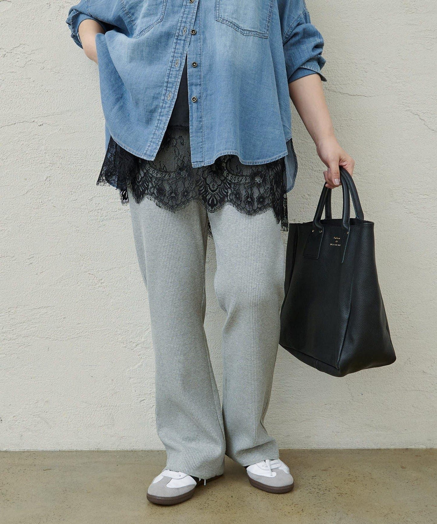 @noricorico102企畫 顯瘦效果 微喇 羅紋 褲子