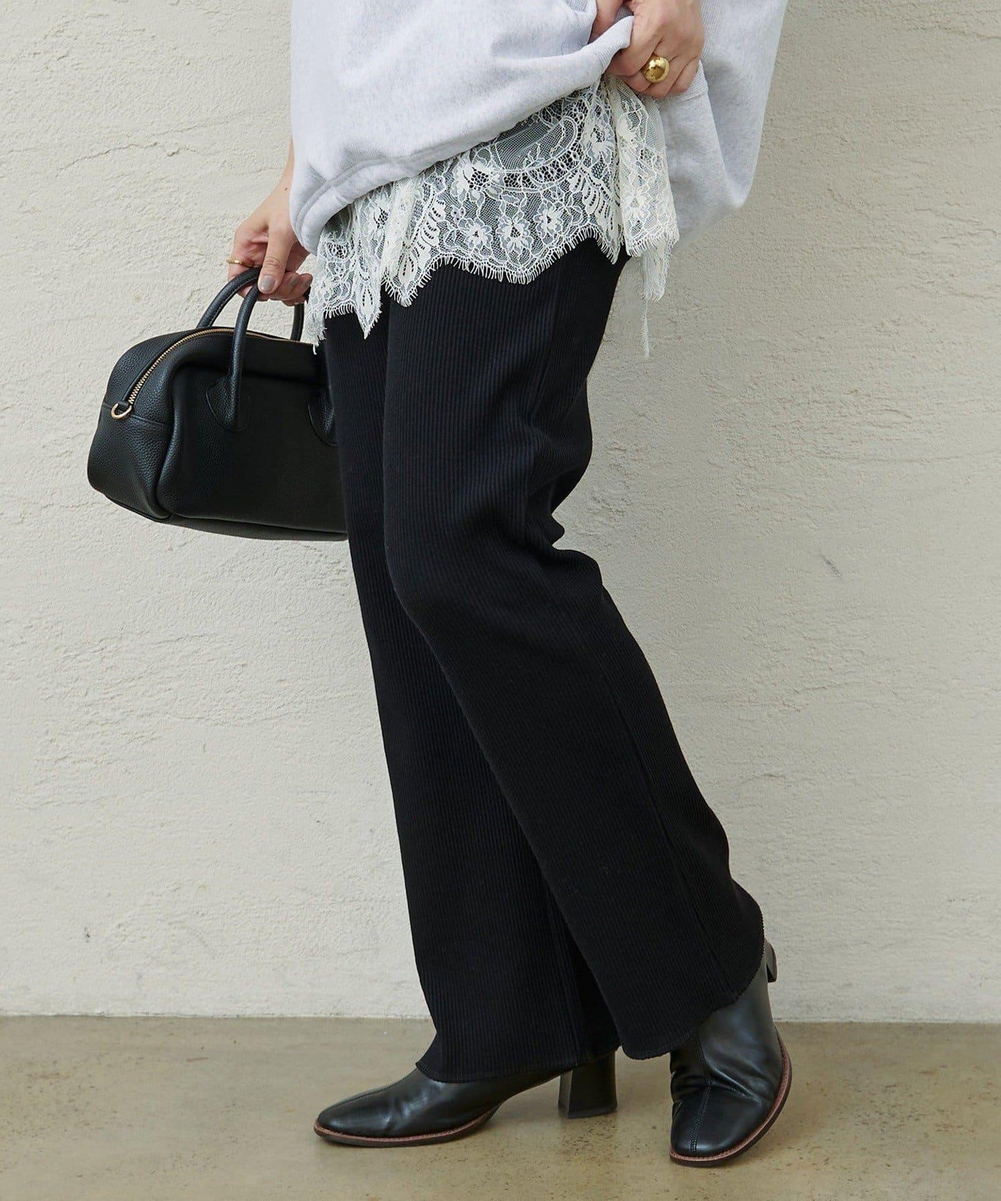 @noricorico102企畫 顯瘦效果 微喇 羅紋 褲子