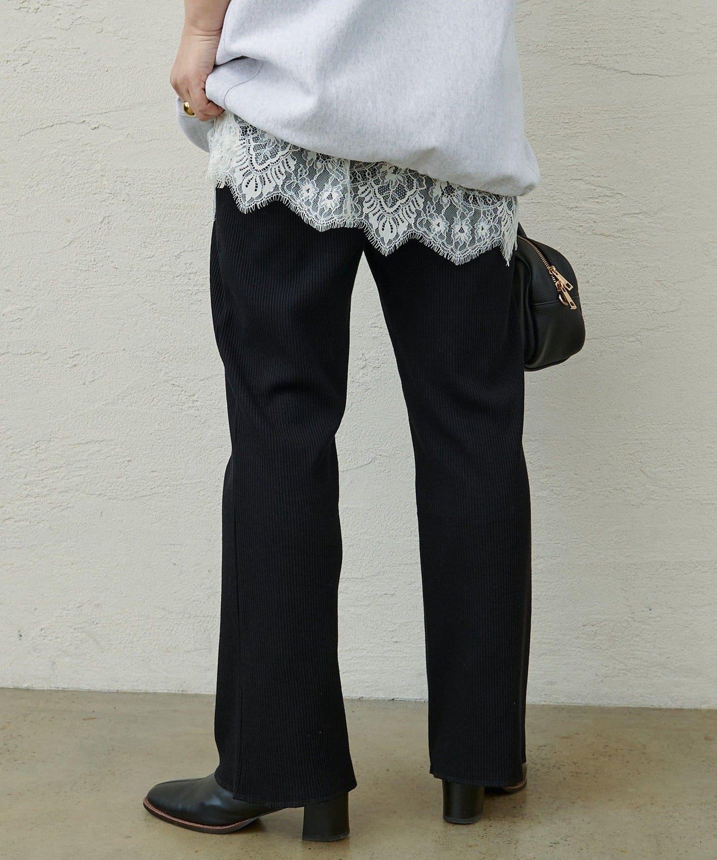 @noricorico102企畫 顯瘦效果 微喇 羅紋 褲子