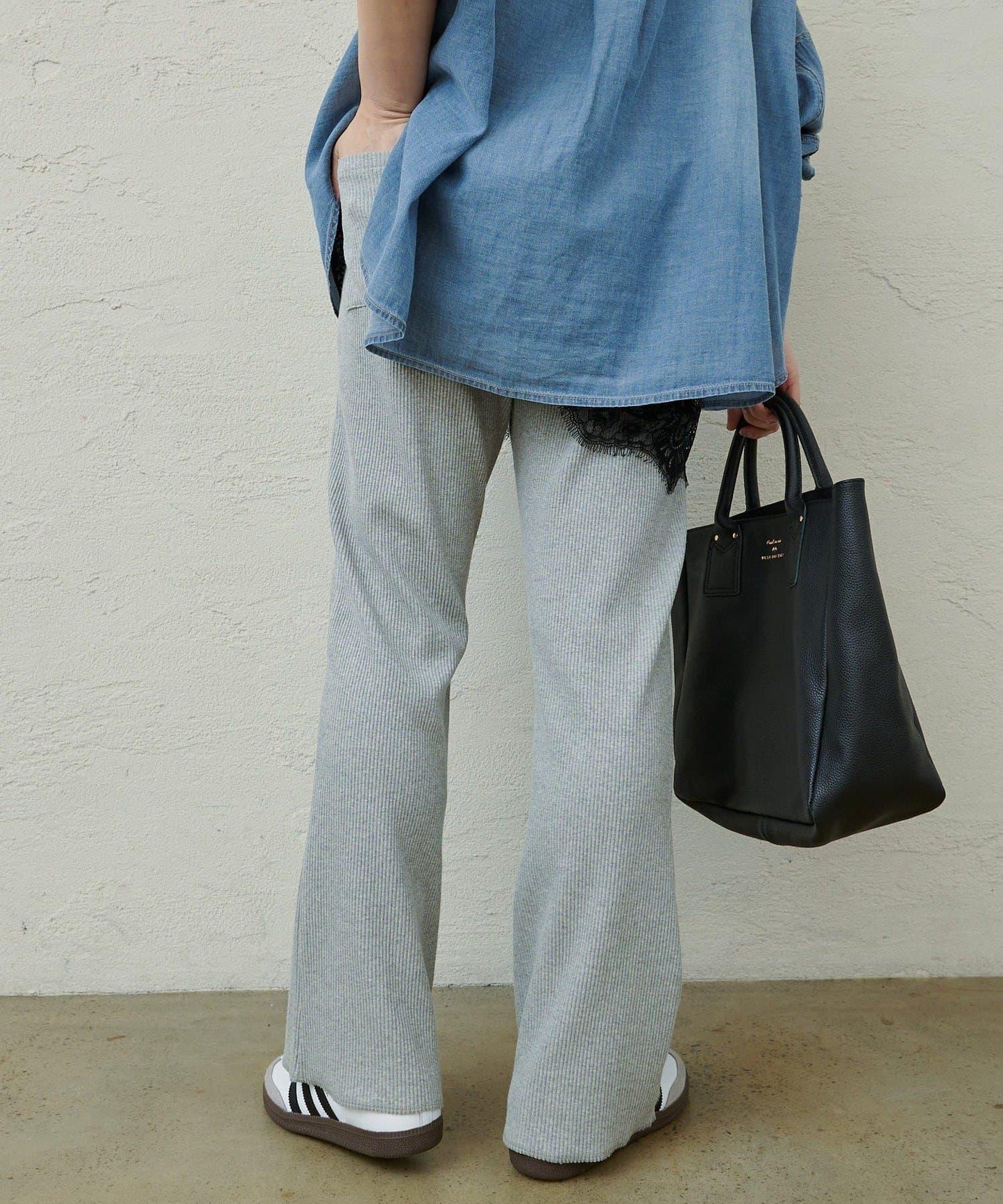 @noricorico102企畫 顯瘦效果 微喇 羅紋 褲子