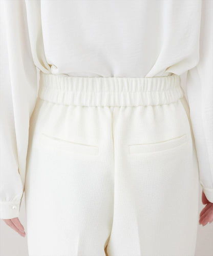 金扣褶襉闊腿褲