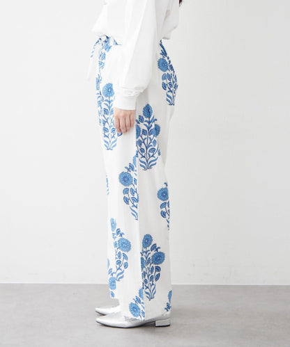 nane India Series 花卉圖案休閒長褲