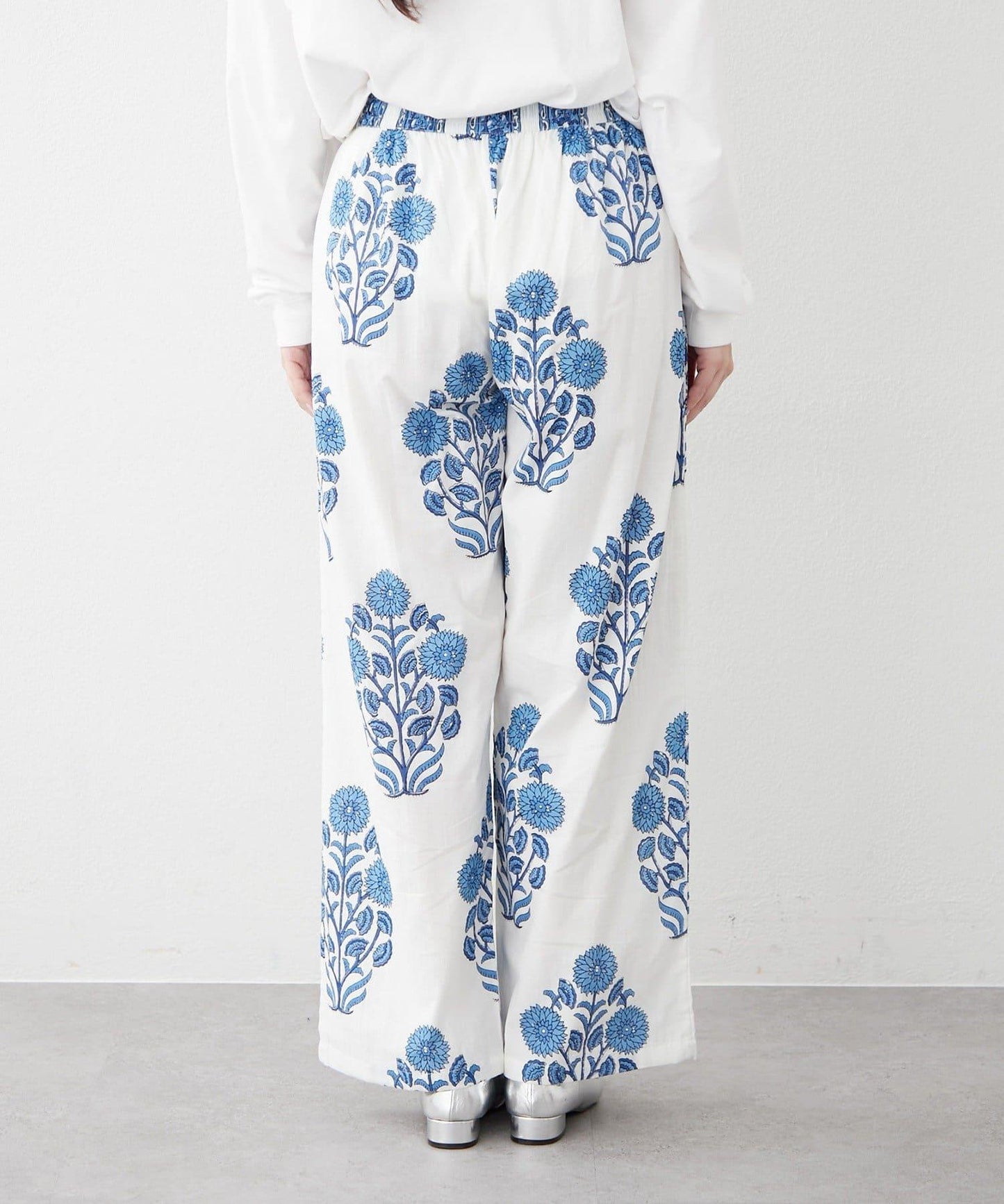 nane India Series 花卉圖案休閒長褲