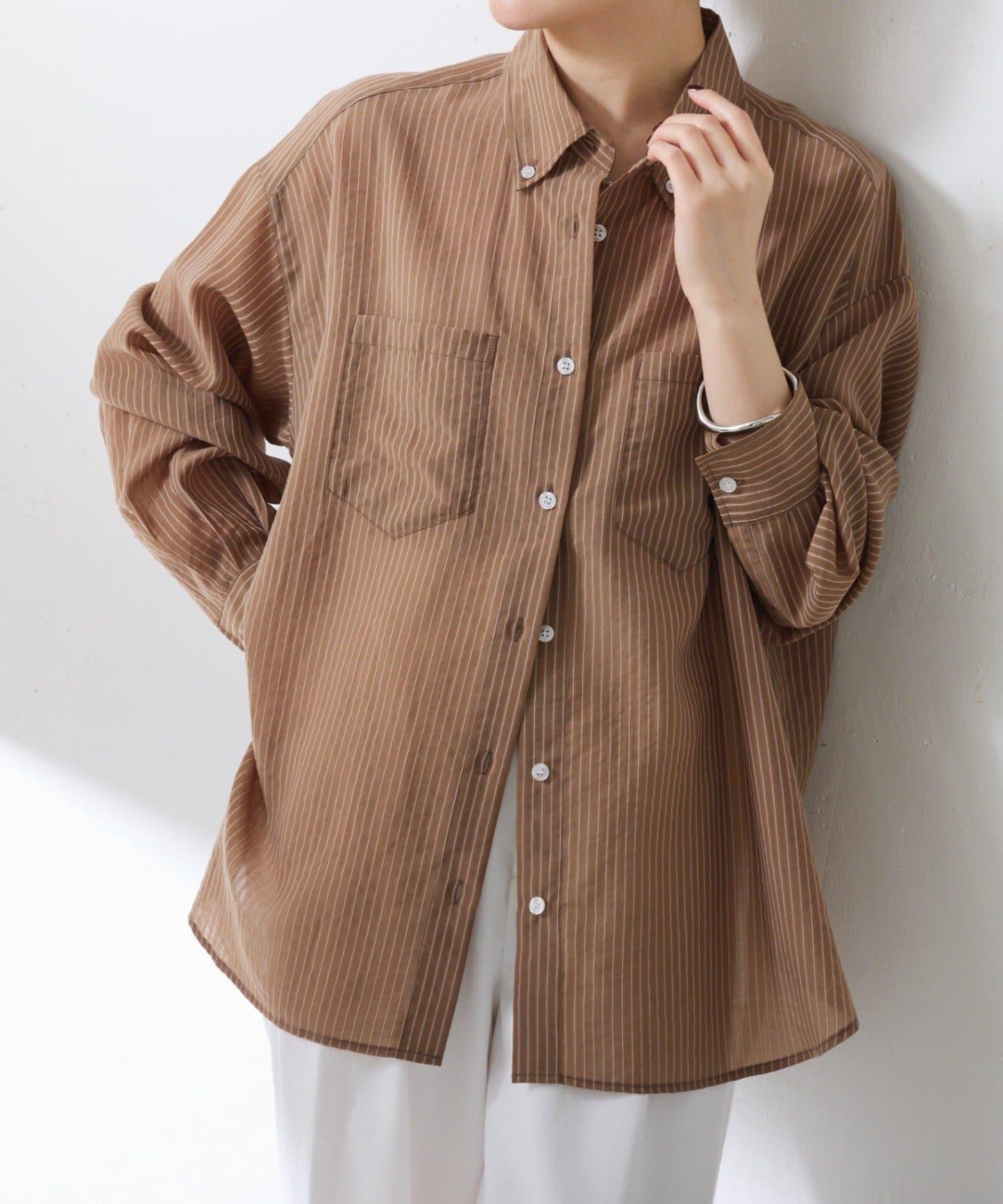 適合換季 透感條紋襯衫