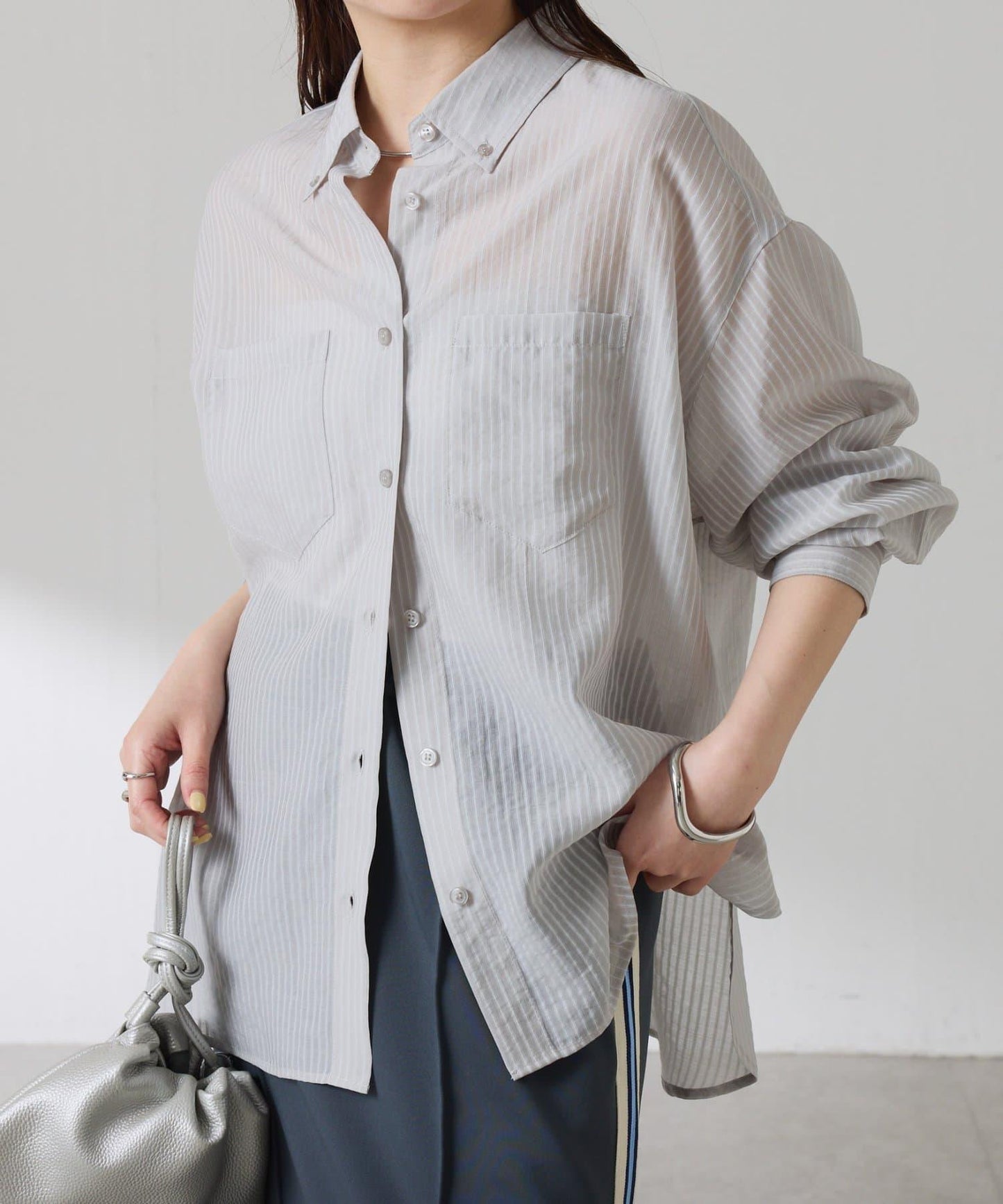 適合換季 透感條紋襯衫