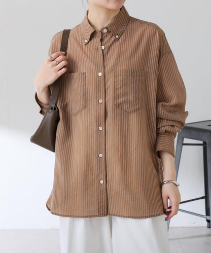適合換季 透感條紋襯衫