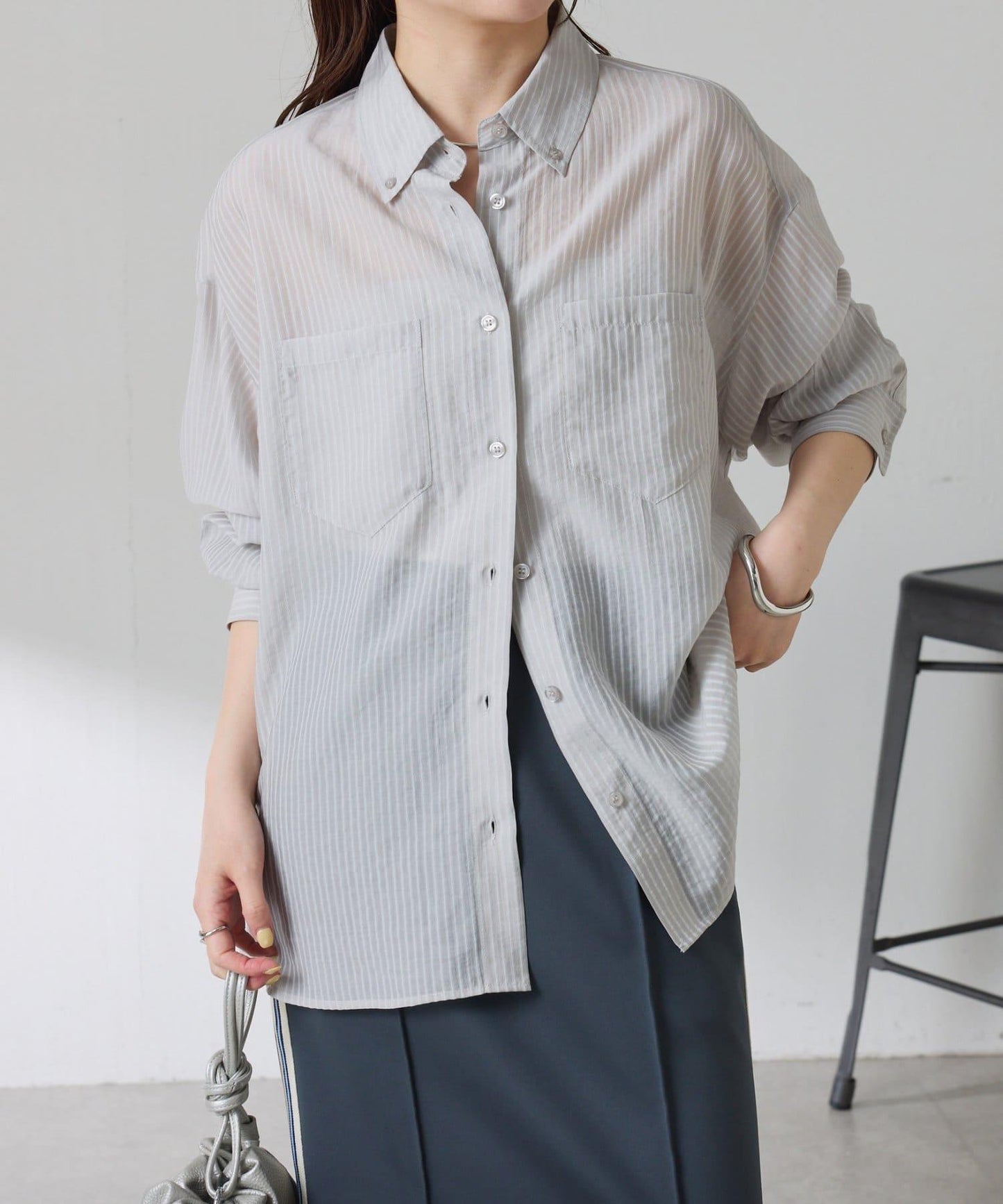 適合換季 透感條紋襯衫