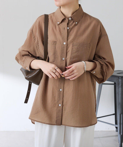 適合換季 透感條紋襯衫
