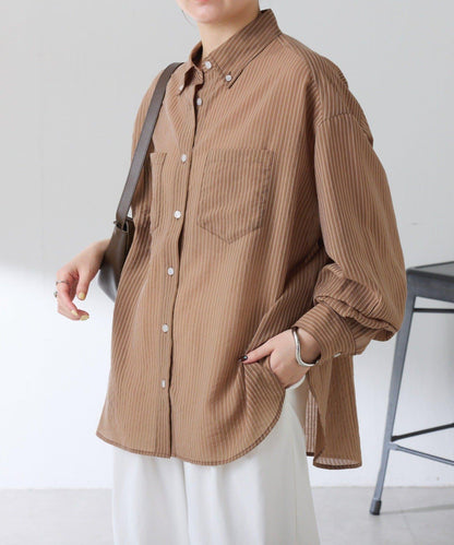 適合換季 透感條紋襯衫