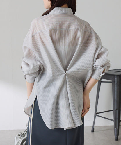 適合換季 透感條紋襯衫