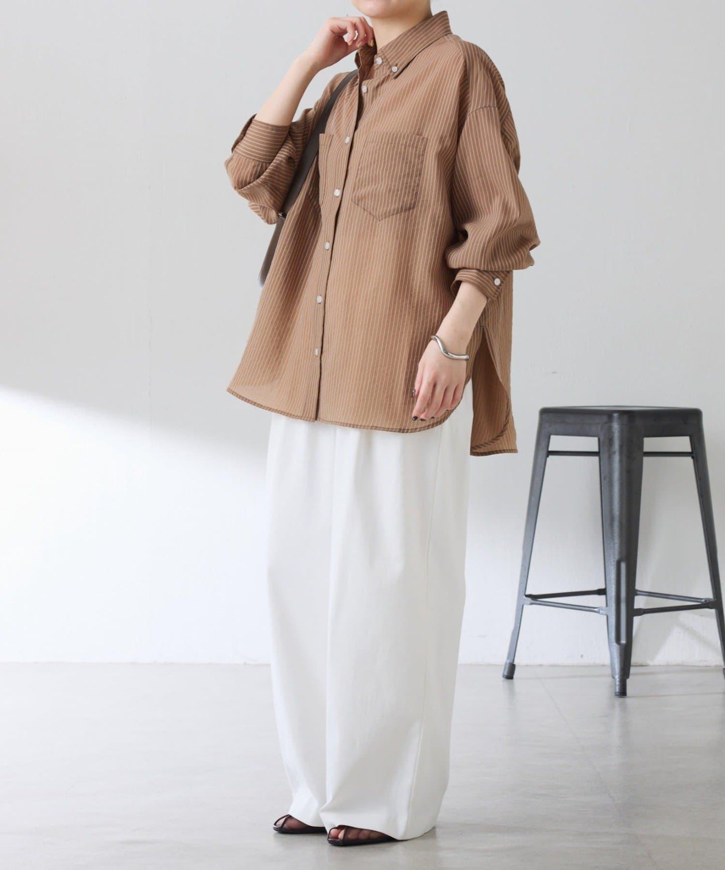 適合換季 透感條紋襯衫